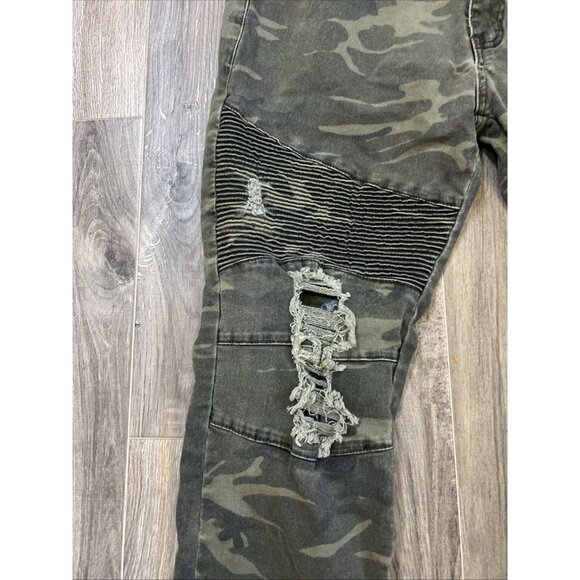 Raw X Standard Straight Leg Rock Military Green Camo Jeans Size 36/30 - Picture 2 of 12